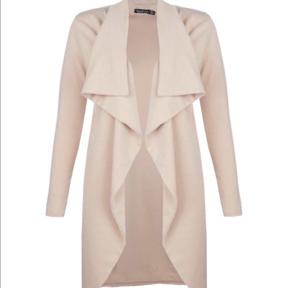 Boohoo petite ponte wrap front duster